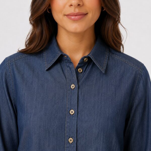 Tommy Hilfiger - Shirt Denim Half-Down Button Dress - Image 3