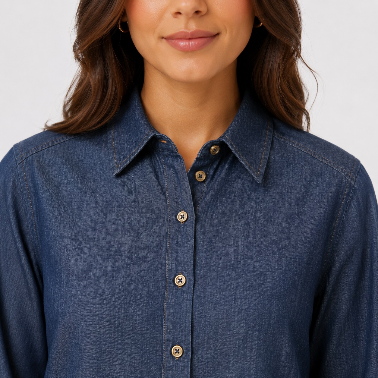 Tommy Hilfiger - Shirt Denim Half-Down Button Dress - Image 3