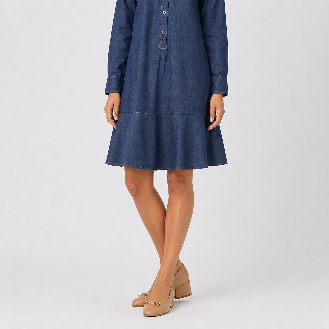 Tommy Hilfiger - Shirt Denim Half-Down Button Dress - Image 5