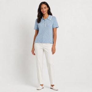 Adrianna Papell - Quite Tide Short Sleeve Polo Shirt