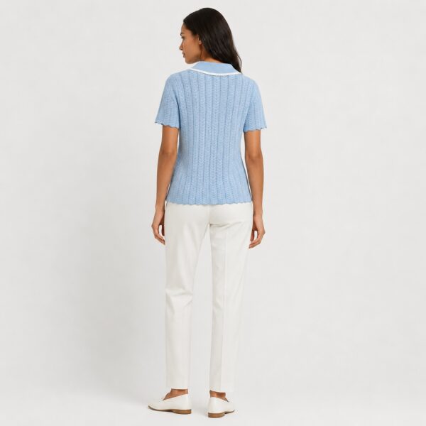 Adrianna Papell - Quite Tide Short Sleeve Polo Shirt - Image 5