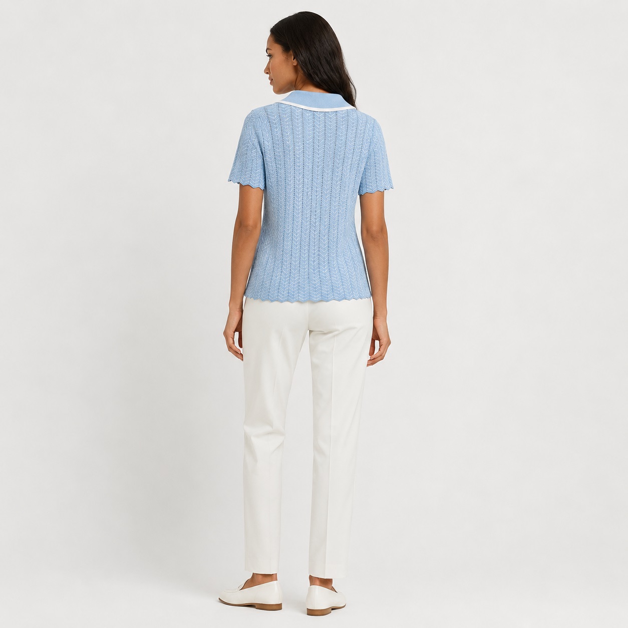 Adrianna Papell - Quite Tide Short Sleeve Polo Shirt - Image 5