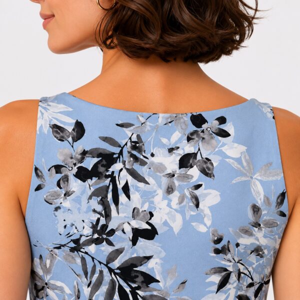 Calvin Klein - Blue Floral Twisted Straps Top - Image 4