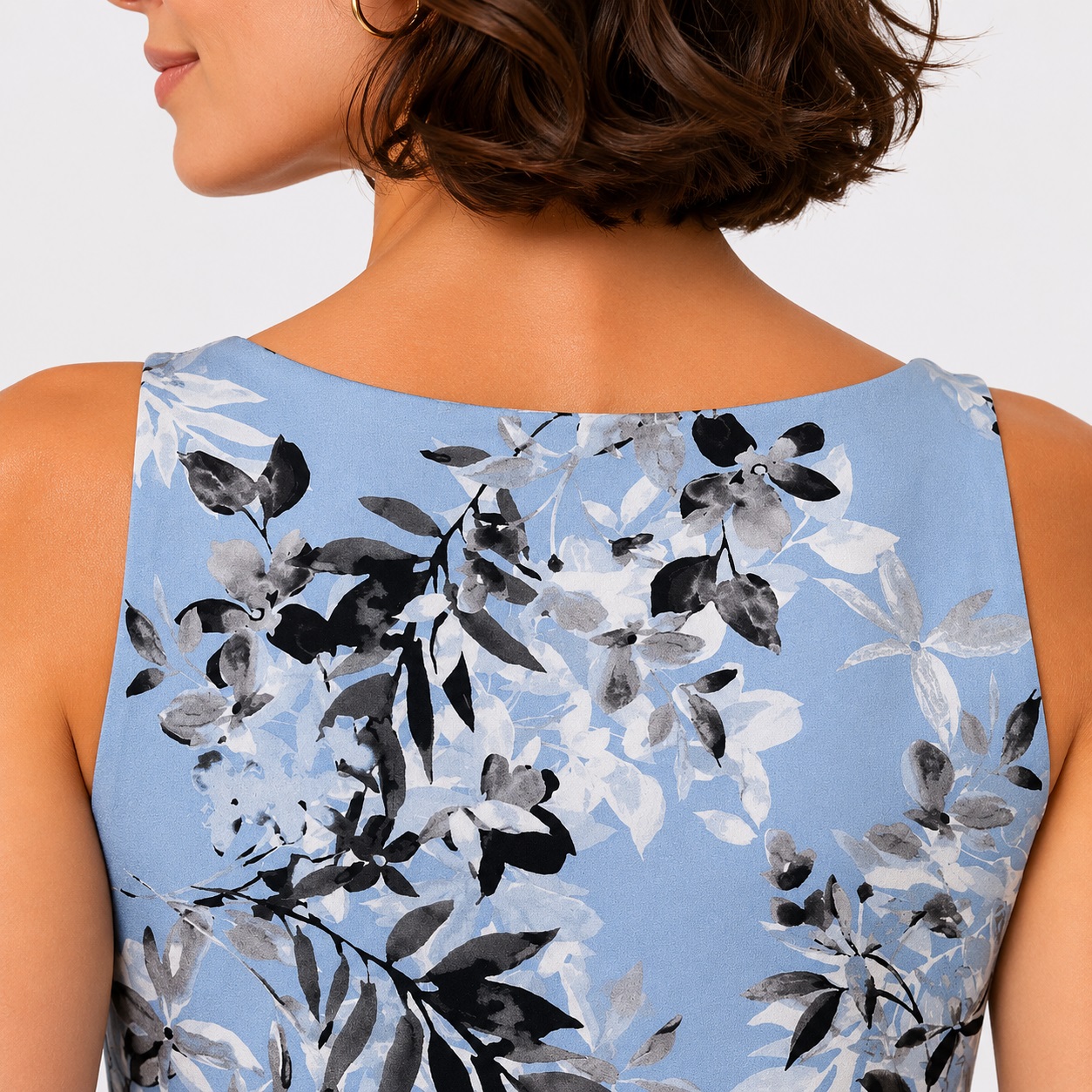 Calvin Klein - Blue Floral Twisted Straps Top - Image 4