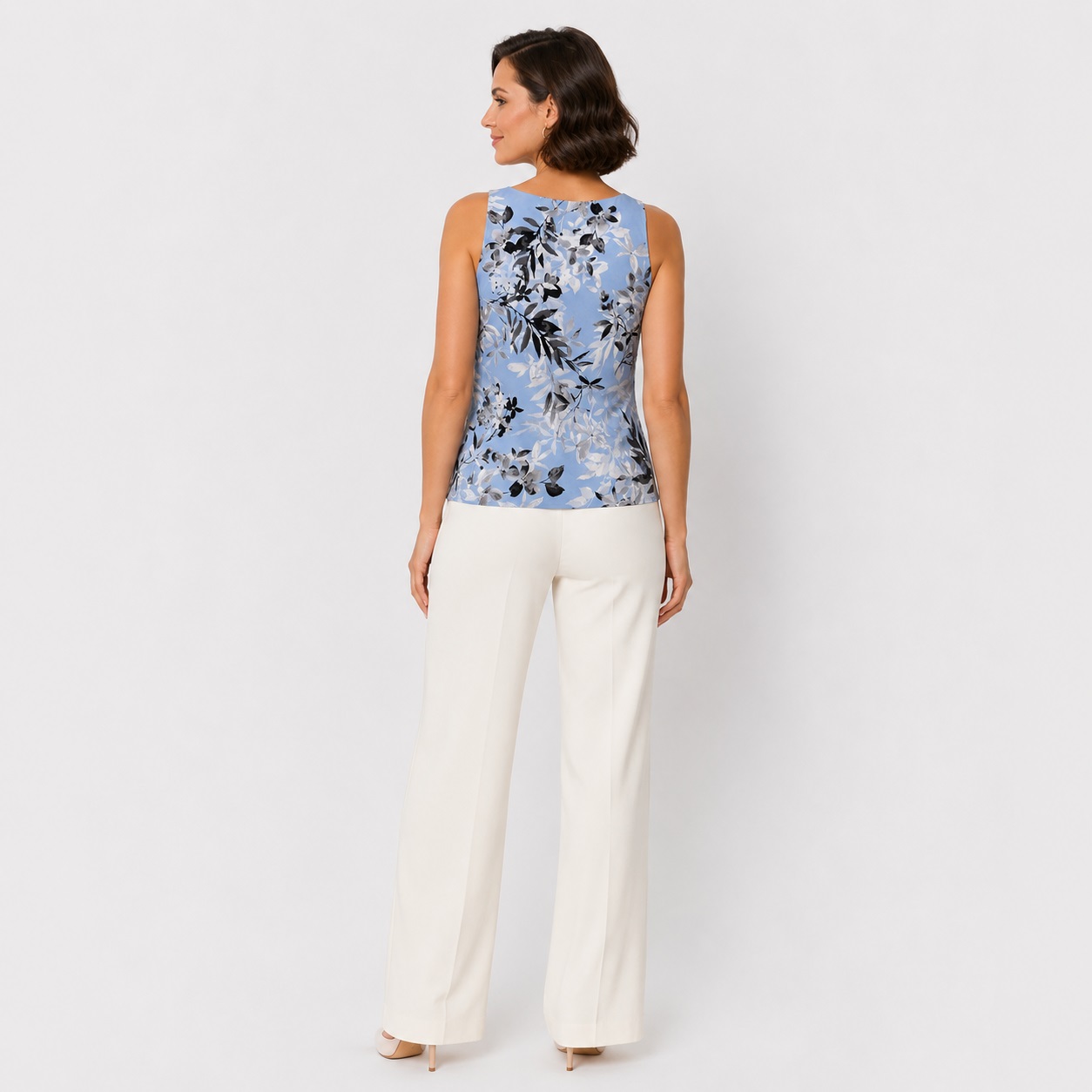 Calvin Klein - Blue Floral Twisted Straps Top - Image 5