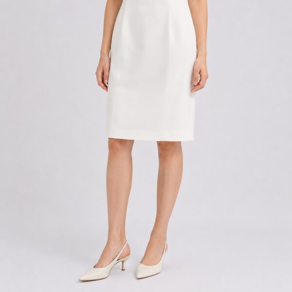 Calvin Klein - Cream White Bow Detail Sleeveless Dress - Image 3