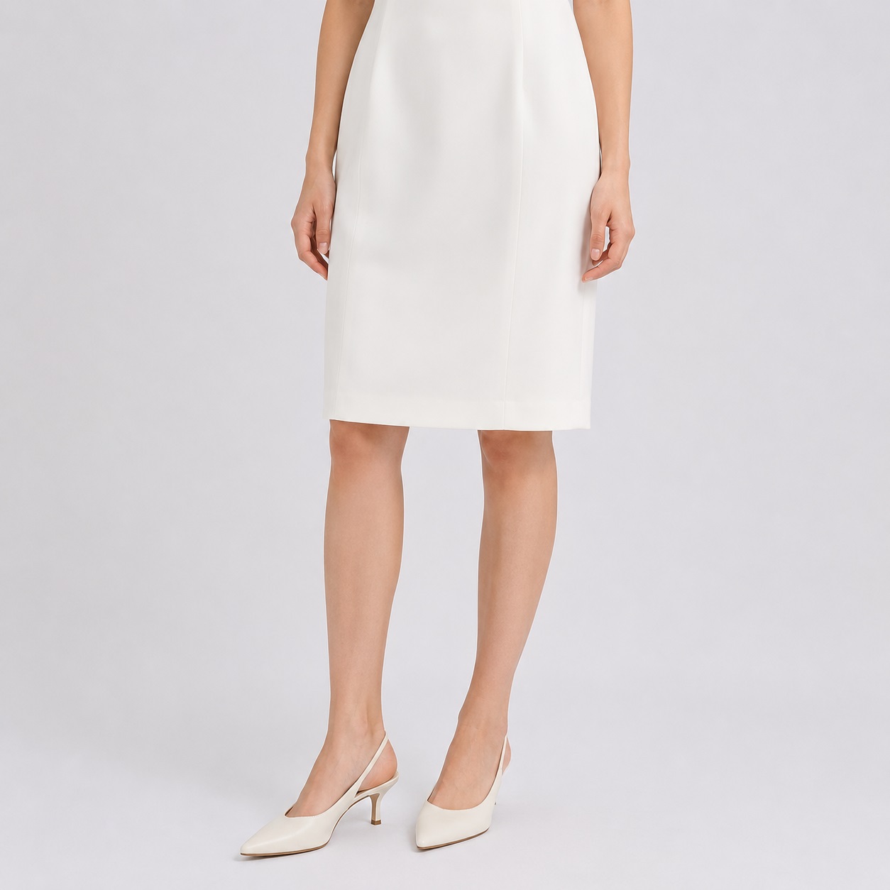 Calvin Klein - Cream White Bow Detail Sleeveless Dress - Image 3