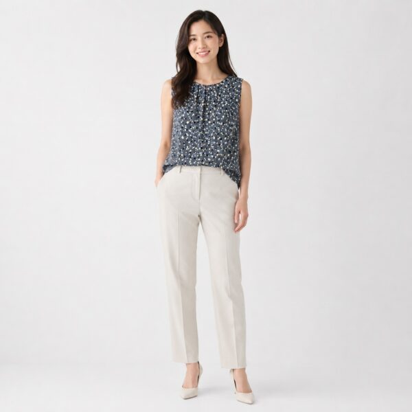 Calvin Klein - Gray Multicolor Dots Sleeveless Top - Image 1