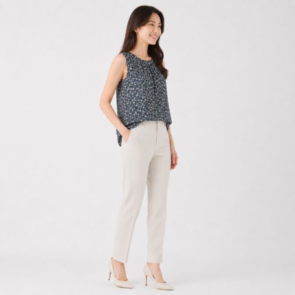 Calvin Klein - Gray Multicolor Dots Sleeveless Top - Image 6