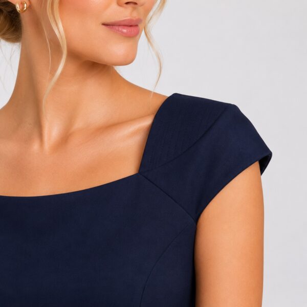 Calvin Klein - Indigo Cap Sleeves Sheath Dress - Image 3