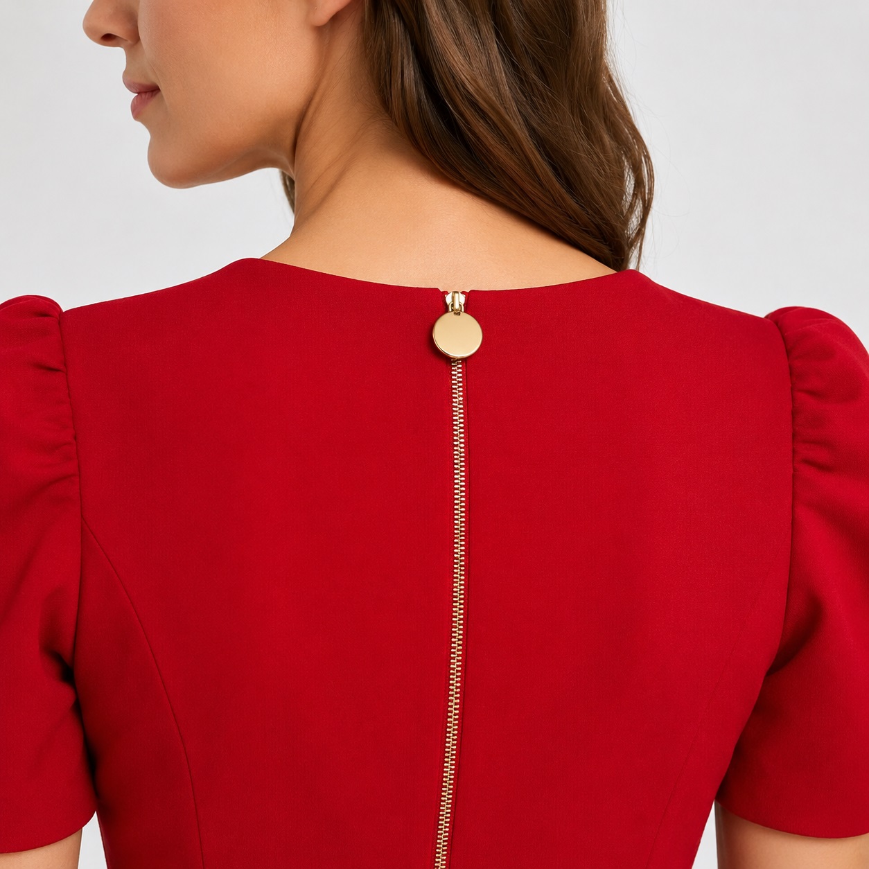 Calvin Klein - Red Short Sleeve Sheath Dress - Image 4