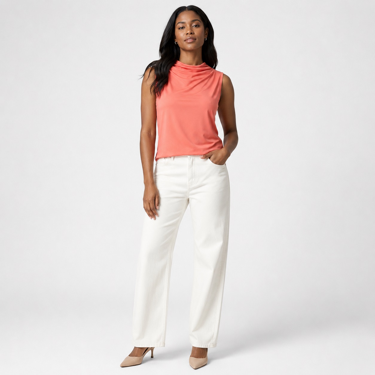 Calvin Klein - Sleeveless Half Turtleneck Top - Image 1
