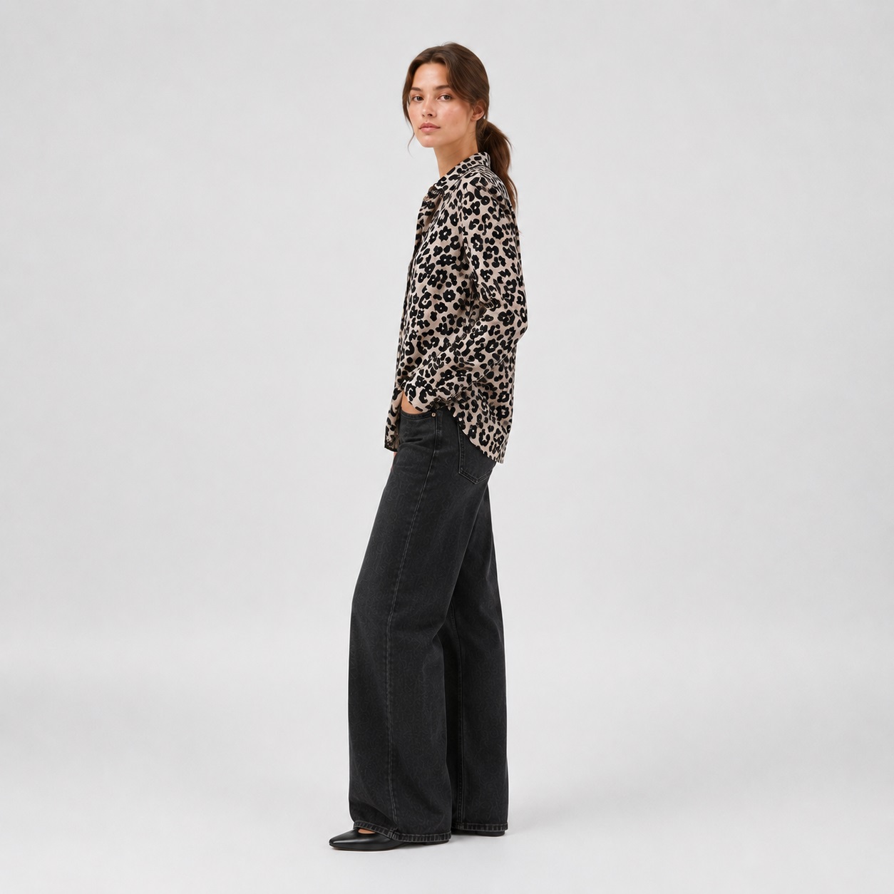 DKNY Jeans - Cheetah-Print Button Down Shirt - Image 6
