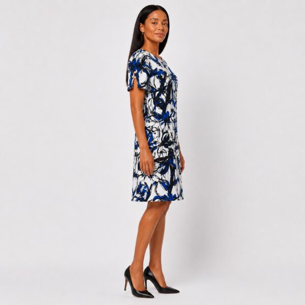 DKNY - Multicolor Floral Short Sleeves Sheath Dress - Image 6
