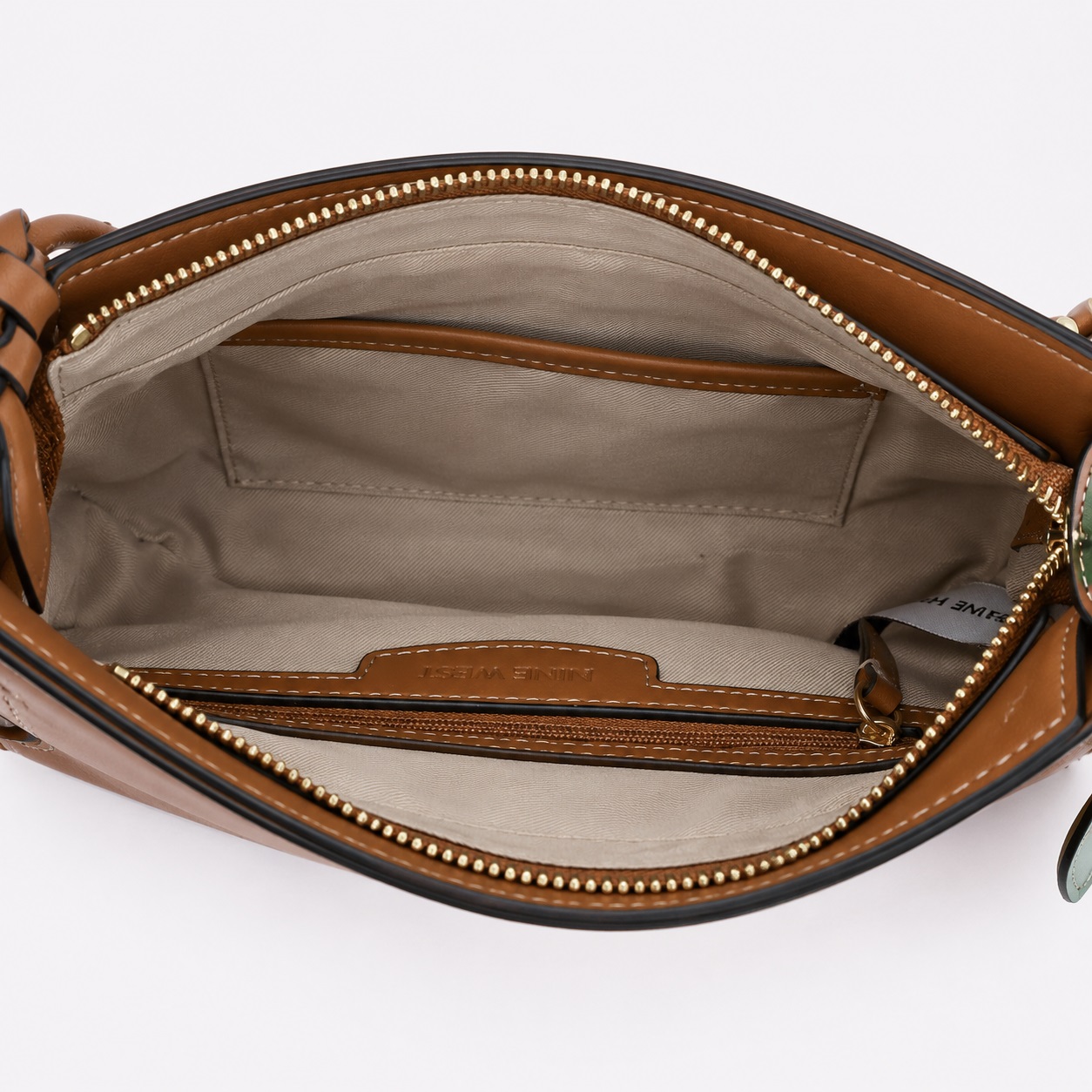 Nine West - Azura Mini Natural/Brandy Shoulder Bag - Image 6