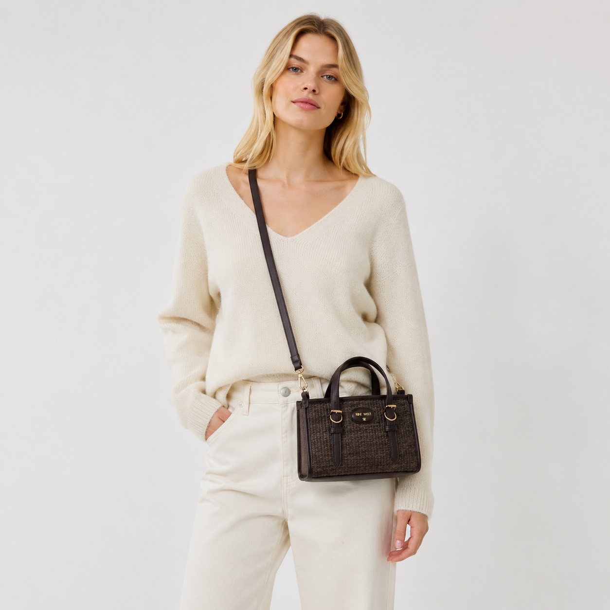 Nine West - Julietta Mini Brown Crossbody Bag - Image 1