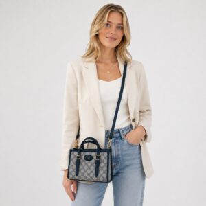 Nine West - Julietta Mini Navy Logo Crossbody Bag