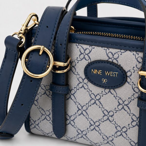 Nine West - Julietta Mini Navy Logo Crossbody Bag - Image 3