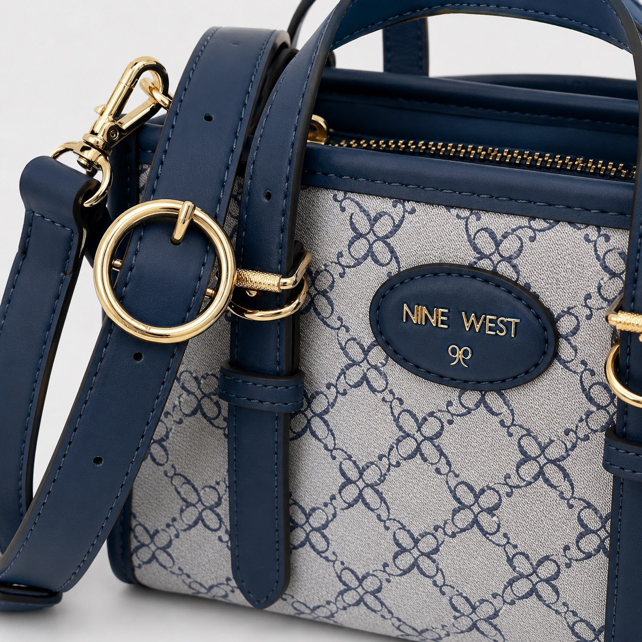 Nine West - Julietta Mini Navy Logo Crossbody Bag - Image 3